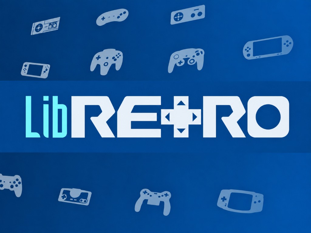 Libretro wordmark for the expanding core library