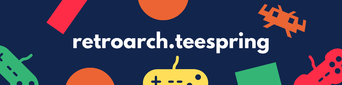 Apparel banner for official RetroArch merchandise